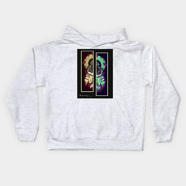 Cosmic Nocturne V2.0 Kids Hoodie by ikigaishop